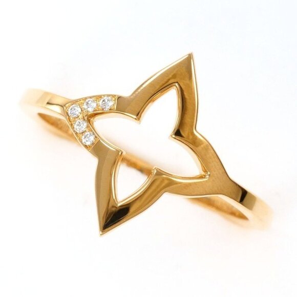 LOUIS VUITTON Rose Gold Diamond Ring - Picture 1 of 6